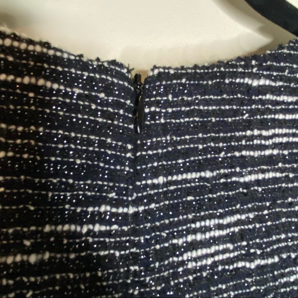 Karl Lagerfeld Dress Sleeveless Tweed Black White - Picture 6 of 7
